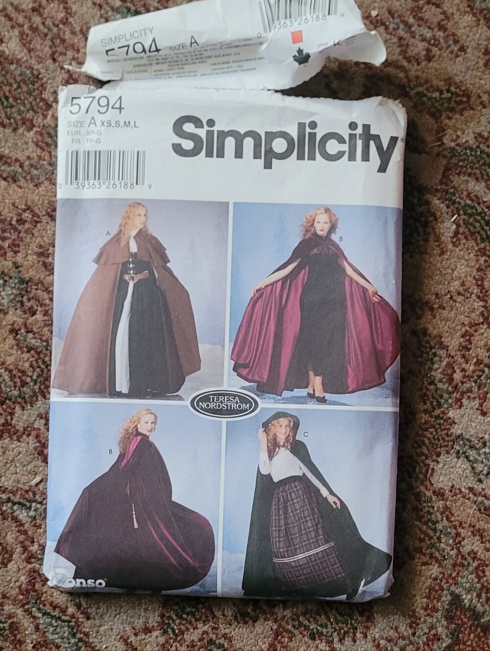 Simplicity Cape & Cloak Pattern